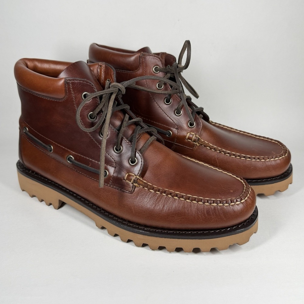 L.L. Bean Men's Size 10.5 D Brown Leather Allagash Handsewn Chukka Boots